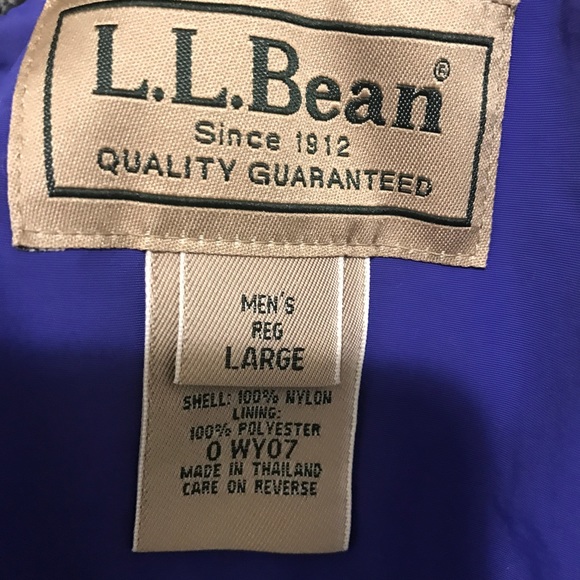 Men's Blue Nylon LL Bean vest. Size Large - Picture 5 of 5